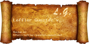 Leffler Gusztáv névjegykártya
